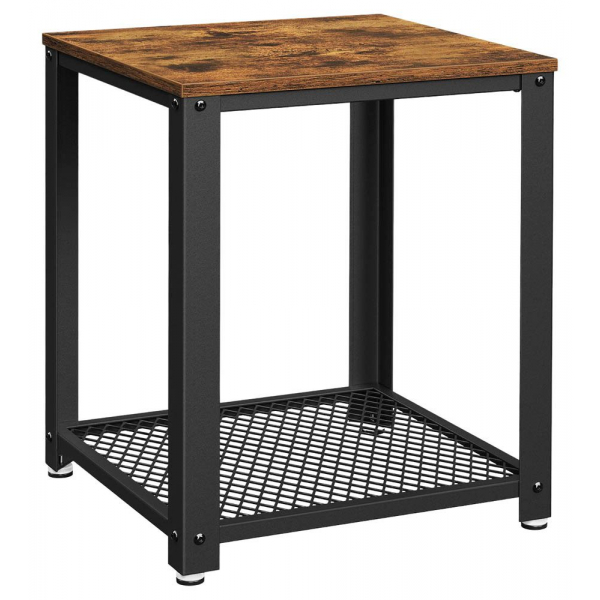 0194343064048 - Beistelltisch braun schwarz 400 x 400 x 500 cm 0194343064048 VASAGLE 0194343064048 - Beistelltisch braun schwarz 400 x 400 x 500 cm 0194343064048 VASAGLE