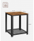 Beistelltisch LET41XV1, 50cm (H), 40x40cm (BxT), rechteckig, braun / schwarz