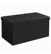 Sitztruhe LSF105 schwarz Leder 76,0 cm
