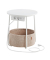 Beistelltisch LET228W02, 50cm (H), 39,6x45cm (BxT), rund, weiß / weiß