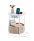 Beistelltisch LET228W02, 50cm (H), 39,6x45cm (BxT), rund, weiß / weiß
