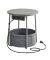 Beistelltisch LET228G02, 50cm (H), 39,6x45cm (BxT), rund, grau / grau