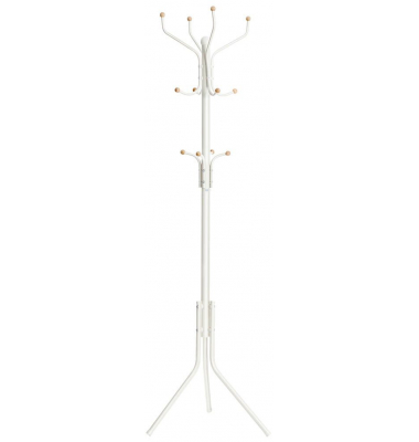 Kleiderständer RCR19W weiß Metall 12 Haken 44,0 x 182,0 cm