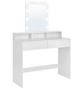 Schminktisch weiß rechteckig, Wangen-Gestell weiß, 100,0 x 40,0 x 145,0 cm