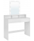 Schminktisch weiß rechteckig, Wangen-Gestell weiß, 100,0 x 40,0 x 145,0 cm