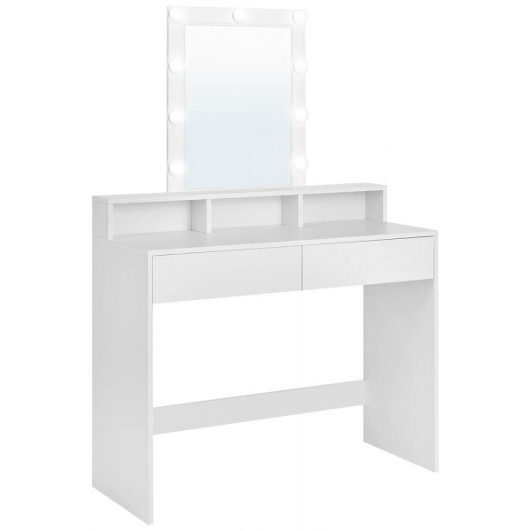 0194343184784 - Schminktisch weiß rechteckig Wangen-Gestell weiß 1000 x 400 x 1450 cm 0194343184784 VASAGLE 0194343184784 - Schminktisch weiß rechteckig Wangen-Gestell weiß 1000 x 400 x 1450 cm 0194343184784 VASAGLE