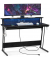 Gaming Schreibtisch schwarz rechteckig, C-Fuß-Gestell schwarz 120,0 x 60,0 cm