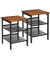 Beistelltisch LET24XV1, 50cm (H), 40x40cm (BxT), rechteckig, braun / schwarz