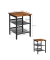 Beistelltisch LET24XV1, 50cm (H), 40x40cm (BxT), rechteckig, braun / schwarz