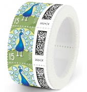 0,15 € Briefmarken Briefpfau nassklebend