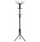Kleiderständer RCR19B schwarz Metall 12 Haken 44,0 x 182,0 cm