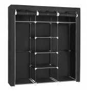 Stoffschrank, RYG12B schwarz 150,0 x 45,0 x 175,0 cm