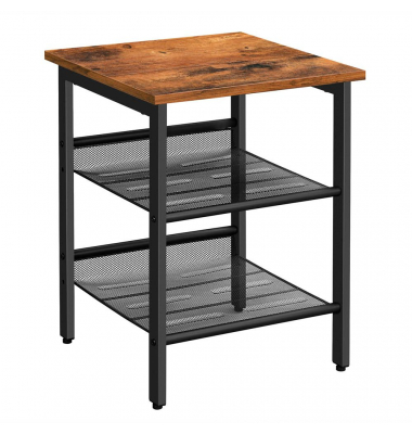 Beistelltisch LET23XV1, 55cm (H), 40x40cm (BxT), braun / schwarz