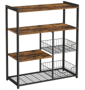 Küchen-Organizer vintage-braun, schwarz 80,0 x 35,0 x 95,0 cm