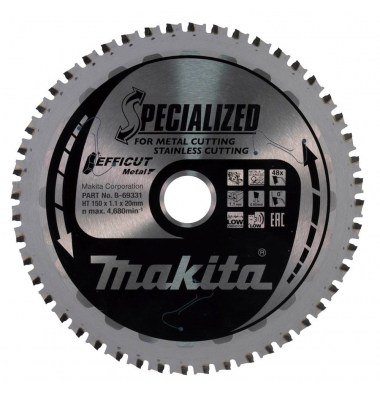 B-69331, EFFICUT Kreissägeblatt 150,0 mm, 48 Zähne