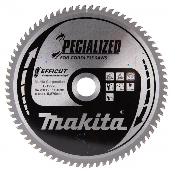 0088381572040 -  E-12273 EFFICCUT Kreissägeblatt 2600 mm 75 Zähne 0088381572040 makita