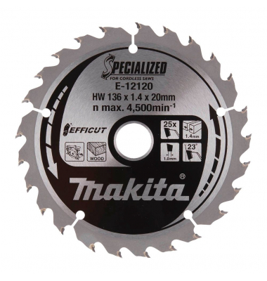 E-12120 EFFICUT Kreissägeblatt 136,0 mm, 25 Zähne