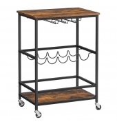 Servierwagen braun, schwarz 60,0 x 40,0 x 82,0 cm