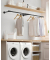 Wandgarderobe schwarz Metall 84,0 x 7,0 cm