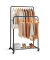 Rollgarderobe weiß Metall 92,5 x 142,0158,0 cm