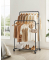 Rollgarderobe weiß Metall 92,5 x 142,0158,0 cm
