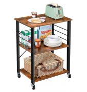 Servierwagen braun, schwarz 60,0 x 40,0 x 89,0 cm