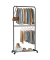 Rollgarderobe schwarz Metall 91,0 x 194,0 cm