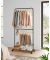 Rollgarderobe schwarz Metall 91,0 x 194,0 cm