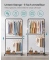 Rollgarderobe schwarz Metall 91,0 x 194,0 cm