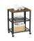 Servierwagen braun, schwarz 60,0 x 40,0 x 77,5 cm