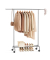 Rollgarderobe silber Metall 83,0 - 120,0 x 156,0 cm