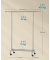 Rollgarderobe silber Metall 83,0 - 120,0 x 156,0 cm