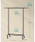 Rollgarderobe schwarz Metall 83,0 - 120,0 x 156,0 cm