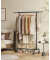 Rollgarderobe schwarz Metall 83,0 - 120,0 x 156,0 cm