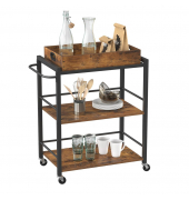 Servierwagen braun, schwarz 65,0 x 40,0 x 86,0 cm