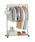 Rollgarderobe grau Metall 91,0 x 158,0 cm