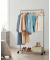 Rollgarderobe grau Metall 91,0 x 158,0 cm