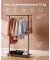 Rollgarderobe schwarz Metall 98,5 x 160,3 cm