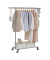 Rollgarderobe grau Metall 92,0 - 132,0 x 160,0 cm