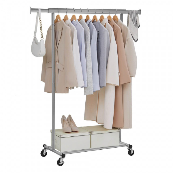 0194343165684 - Rollgarderobe grau Metall 920 - 1320 x 1600 cm 0194343165684 SONGMICS 0194343165684 - Rollgarderobe grau Metall 920 - 1320 x 1600 cm 0194343165684 SONGMICS