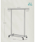 Rollgarderobe grau Metall 92,0 - 132,0 x 160,0 cm