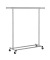 Rollgarderobe grau Metall 92,0 - 132,0 x 160,0 cm