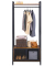 Garderobenbank mit Haken und Schuhrost HSR22BX braun, schwarz Metall 70,0 cm