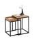 Beistelltisch LNT02NV1, 51/55cm (H), 38/40cmx40/45cm (BxT), rechteckig, braun / schwarz