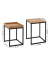 Beistelltisch LNT02NV1, 51/55cm (H), 38/40cmx40/45cm (BxT), rechteckig, braun / schwarz