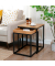 Beistelltisch LNT02NV1, 51/55cm (H), 38/40cmx40/45cm (BxT), rechteckig, braun / schwarz