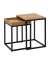 Beistelltisch LNT02NV1, 51/55cm (H), 38/40cmx40/45cm (BxT), rechteckig, braun / schwarz