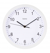 Wanduhr Elba weiß Kunststoff, Ø 25,0 cm
