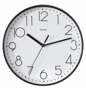 Wanduhr Salina weiß schwarz Kunststoff, Ø 22,0 cm