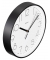 Wanduhr Salina weiß schwarz Kunststoff, Ø 22,0 cm